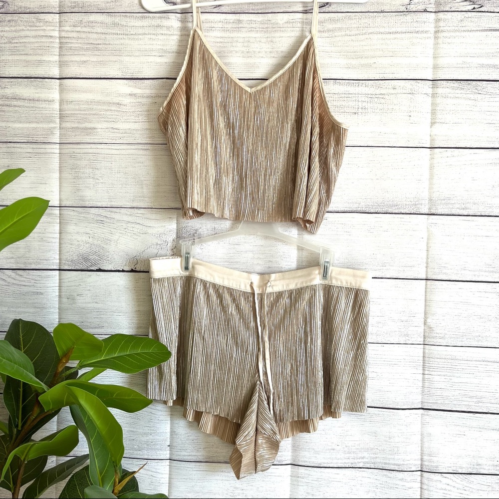 Victoria’s Secret pleated gold pajamas size large